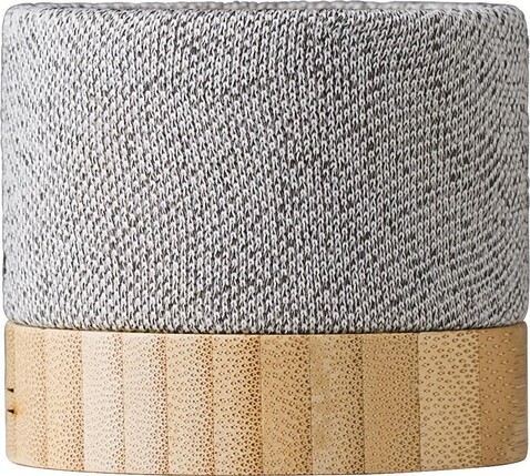 Drahtloser Bambus Lautsprecher Cory – Grau bedrucken, Art.-Nr. 003999999_1014855