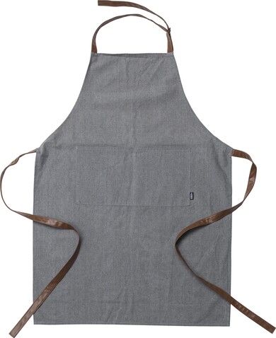 Schürze Baylor | Recycelt und Baumwolle | Verstellbare Träger – Grau bedrucken, Art.-Nr. 003999999_1014864