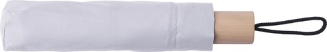 rPET 190T Regenschirm Brooklyn – Weiß bedrucken, Art.-Nr. 002999999_1014871
