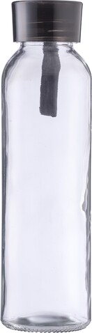 Glas-Trinkflasche (500 ml) Anouk – Schwarz bedrucken, Art.-Nr. 001999999_1014889