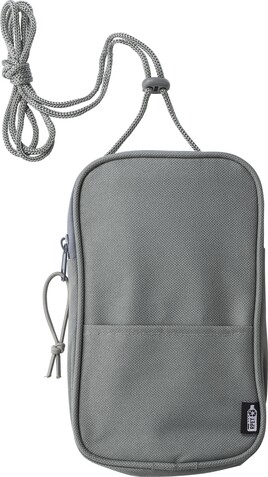 Polyester rPET (600D) Umhängetasche Gracelyn – Grau bedrucken, Art.-Nr. 003999999_1014892
