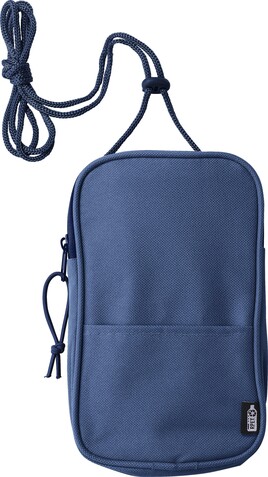 Polyester rPET (600D) Umhängetasche Gracelyn – Blau bedrucken, Art.-Nr. 005999999_1014892