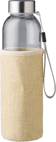 Trinkflasche aus Glas (500 ml) Kaydence – Braun bedrucken, Art.-Nr. 011999999_1015125