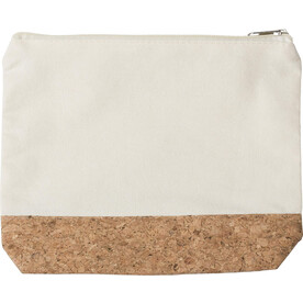 Kulturtasche Teagan | Baumwolle | Kork | 0,5 l – Khaki bedrucken, Art.-Nr. 013999999_1015126