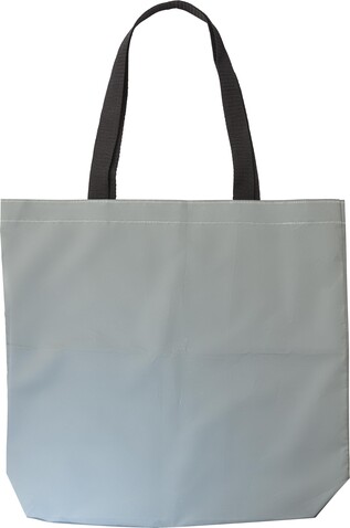 Einkaufstasche Jordyn | Polyester 100D | Reflektierend | Lange Griffe – Silber bedrucken, Art.-Nr. 032999999_1015130