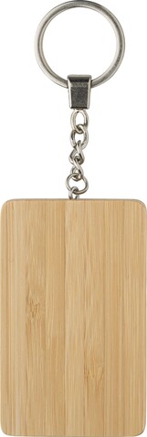 Schlüsselanhänger Bianca | Bambus | Mit Ladekabeln – Braun bedrucken, Art.-Nr. 011999999_1015142