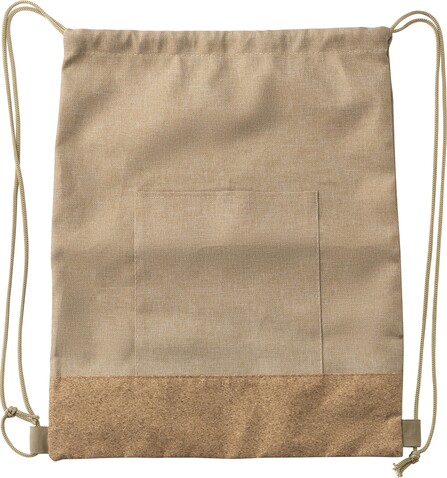 rPET-Polyester (600D) Kordelzugtasche Ansel – Khaki bedrucken, Art.-Nr. 013999999_1015144