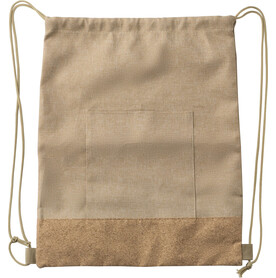 rPET-Polyester (600D) Kordelzugtasche Ansel – Khaki bedrucken, Art.-Nr. 013999999_1015144