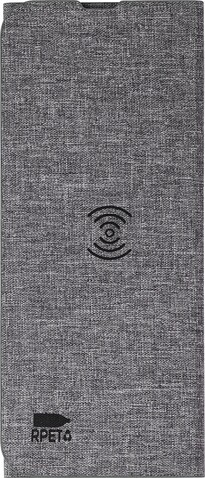 rPET kabellose Schnell-Ladematte Selene – Grau bedrucken, Art.-Nr. 003999999_1015147