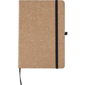 Notizbuch Gianna | Recyceltes Leder | A5 | Liniert – Braun bedrucken, Art.-Nr. 011999999_1015151
