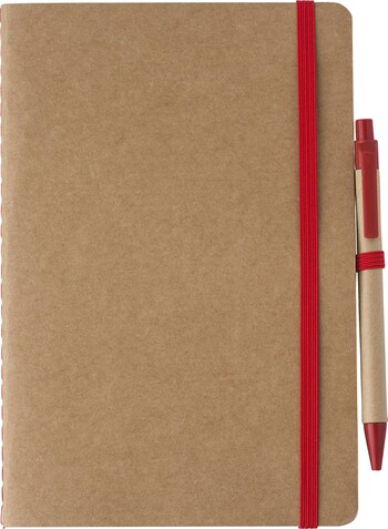 Notizbuch Theodore | A5 | Blanko – Rot bedrucken, Art.-Nr. 008999999_1015152