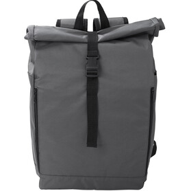 Roll-Top-Rucksack Evie | Recycelt | 600D – Grau bedrucken, Art.-Nr. 003999999_1015155