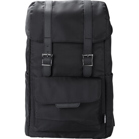 rPET (290T) Polyester Twill Rucksack mit Lasche Marlowe – Schwarz bedrucken, Art.-Nr. 001999999_1015156 rPET (290T) Polyester Twill Rucksack mit Lasche Marlowe – Schwarz bedrucken, Art.-Nr. 001999999_1015156