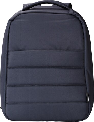 rPET-Polyester (300D) Anti-Diebstahl-Laptop-Rucksack Calliope – Blau bedrucken, Art.-Nr. 005999999_1015161