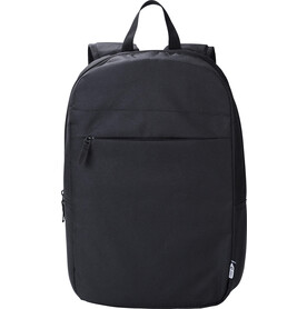 rPET Polyester (600D) Laptop-Rucksack Phineas – Schwarz bedrucken, Art.-Nr. 001999999_1015162