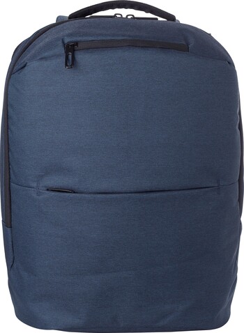 Polyester (600D) Laptop-Rucksack Nicolas – Blau bedrucken, Art.-Nr. 005999999_1024156