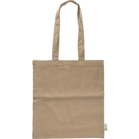Einkaufstasche Cassiopeia | Baumwolle | 120 g/mÂ² – Khaki bedrucken, Art.-Nr. 013999999_1039368