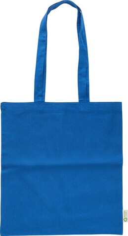 Einkaufstasche Cassiopeia | Recycelte Baumwolle | 120 g/m² – Blau bedrucken, Art.-Nr. 005999999_1039368