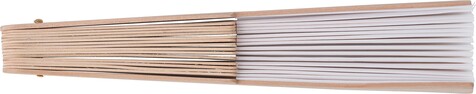 Handfächer Rosanne | Stoff | Holzgriff – gebrochenes weiß bedrucken, Art.-Nr. 112999999_1041510