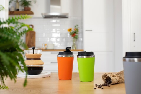 Doppelwandiger Thermobecher Shay | 350 ml – Orange bedrucken, Art.-Nr. 007999999_1042451 Doppelwandiger Thermobecher Shay | 350 ml – Orange bedrucken, Art.-Nr. 007999999_1042451