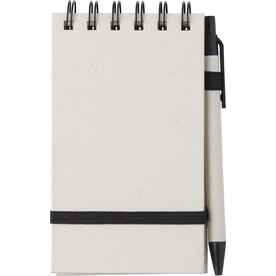 Notizbuch Martha | Recycelt | A6 – Schwarz/weiß bedrucken, Art.-Nr. 040999999_1042892