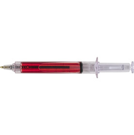 Kugelschreiber Dr. David | Spritzenform – Rot bedrucken, Art.-Nr. 008999999_1063