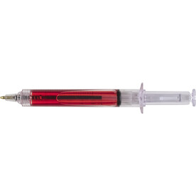 Kugelschreiber Dr. David | Spritzenform – Rot bedrucken, Art.-Nr. 008999999_1063