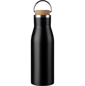 Trinkflasche Aline | Recycelt | 500 ml – Schwarz bedrucken, Art.-Nr. 001999999_1096834