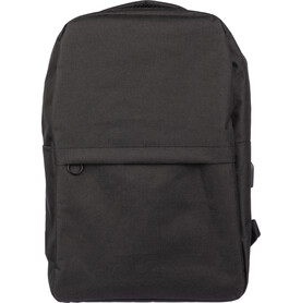 Laptop-Rucksack Henrik | Recycelt | USB-Anschluss – Schwarz bedrucken, Art.-Nr. 001999999_1096836