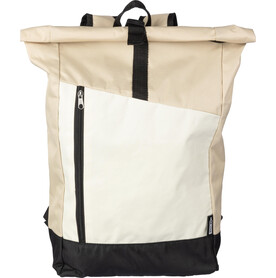 Rucksack Marlene | Recycelt | Rollverschluss | 25 l – beige bedrucken, Art.-Nr. 357999999_1096838
