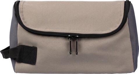 Kulturtasche Niklas | Polyester | 800 ml – taupefarben bedrucken, Art.-Nr. 113999999_1096882