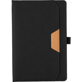 rPET-Notizbuch A5 Thorsten – Schwarz bedrucken, Art.-Nr. 001999999_1097177