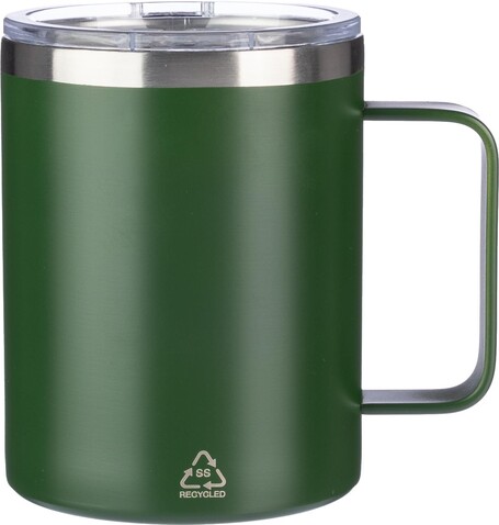Doppelwandiger Becher aus Edelstahl (300 ml) Renate – Grün bedrucken, Art.-Nr. 004999999_1097560