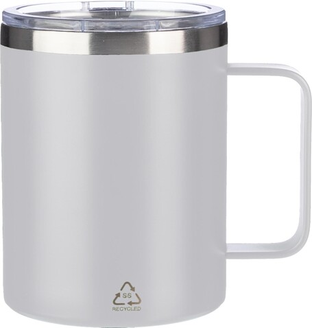 Doppelwandiger Thermobecher Renate | Recycelt | 300 ml – Weiß bedrucken, Art.-Nr. 002999999_1097560
