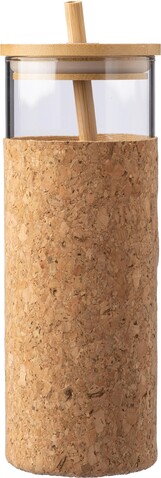 Einwandiger Glasbecher (450 ml) Marlies – Braun bedrucken, Art.-Nr. 011999999_1097563