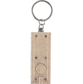 Weizenstroh-Schlüsselhalter Günter – Braun bedrucken, Art.-Nr. 011999999_1097566