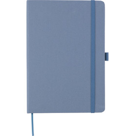 Notizbuch Gertrud | Recyceltes Bioabfallpapier | A5 | Liniert – Blau bedrucken, Art.-Nr. 005999999_1103693