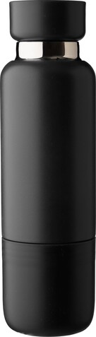 Doppelwandige Flasche aus Edelstahl (500 ml) Lieselotte – Schwarz bedrucken, Art.-Nr. 001999999_1103695