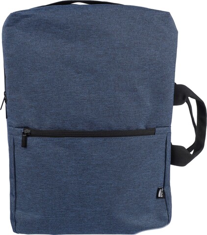 rPET Polyester (300D) Rucksack Mallory – Blau bedrucken, Art.-Nr. 005999999_1148484