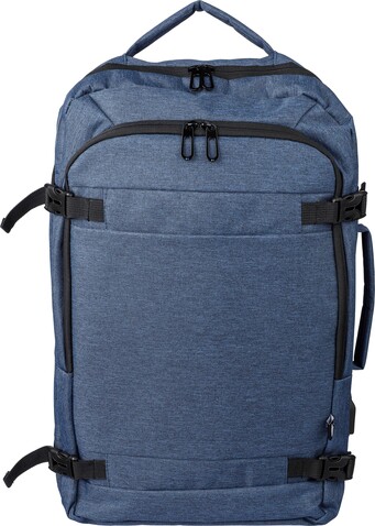 rPET-Polyester (300D) Rucksack Malcolm – Blau bedrucken, Art.-Nr. 005999999_1148485