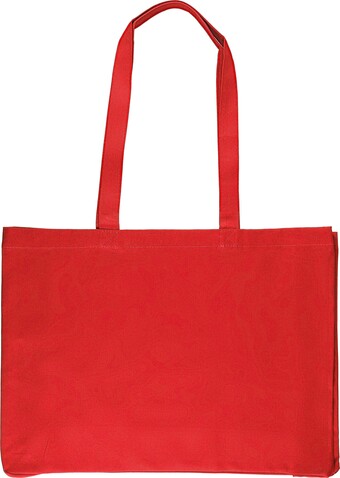 Einkaufstasche aus Oeko-Tex® Baumwolle (220 g/m2) Isaac – Rot bedrucken, Art.-Nr. 008999999_1161828
