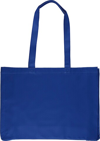 Einkaufstasche aus Oeko-Tex® Baumwolle (220 g/m2) Isaac – Blau bedrucken, Art.-Nr. 005999999_1161828