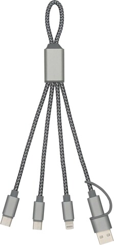 BrandCharger Ladekabel Trident 2 | 3-in-1 – stahlgrau bedrucken, Art.-Nr. 411999999_1163690