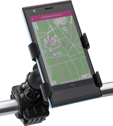 Fahrrad-Handyhalter Everett – Schwarz bedrucken, Art.-Nr. 001999999_1165