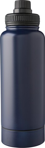 Doppelwandige Edelstahl-Trinkflasche 1000 ml Nathaniel – Blau bedrucken, Art.-Nr. 005999999_1171142