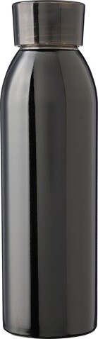 Einwandige Edelstahl-Trinkflasche 650 ml Cindy – Schwarz bedrucken, Art.-Nr. 001999999_1171297