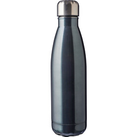 Recyceltem trinkflasche(650 ml) aus Edelstahl Sumatra – stahlgrau bedrucken, Art.-Nr. 411999999_1171299