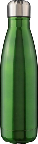 Einwandiger Edelstahlflasche aus recyceltem Stahl 650 ml Cliff – Grün bedrucken, Art.-Nr. 004999999_1171299