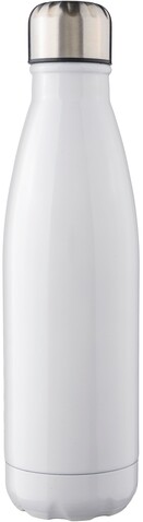 Einwandiger Edelstahlflasche aus recyceltem Stahl 650 ml Cliff – Weiß bedrucken, Art.-Nr. 002999999_1171299