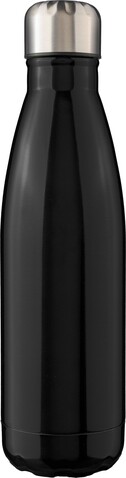 Einwandiger Edelstahlflasche aus recyceltem Stahl 650 ml Cliff – Schwarz bedrucken, Art.-Nr. 001999999_1171299